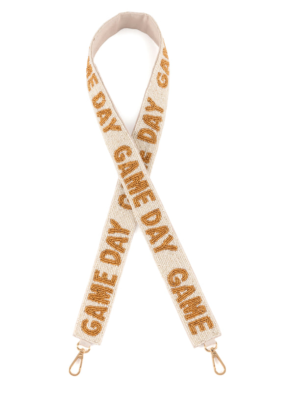 shiraleah Shiraleah "Game Day" Beaded Bag Strap Ivory