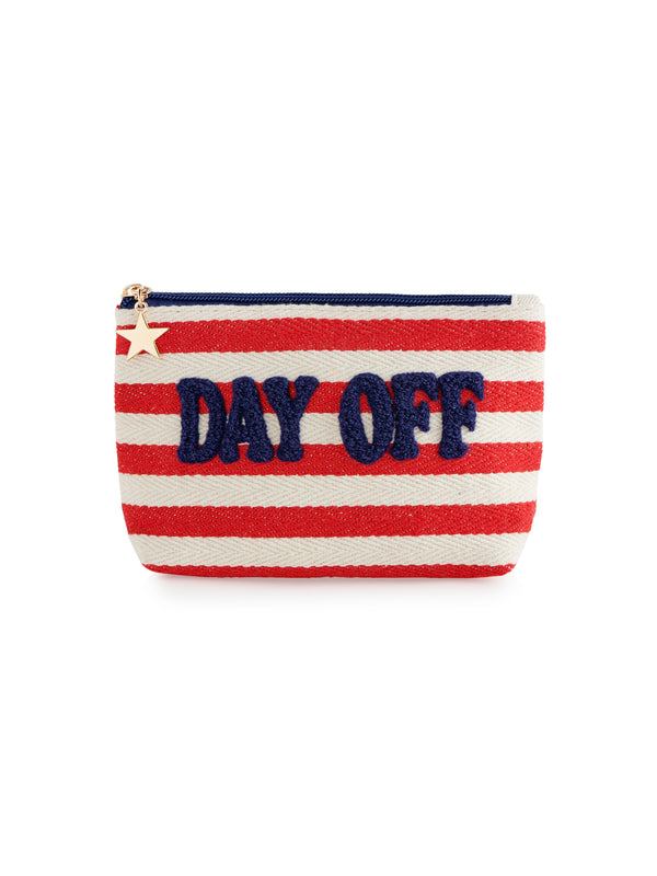 Shiraleah Shiraleah Morgan "Day Off" Small Zip Pouch Red