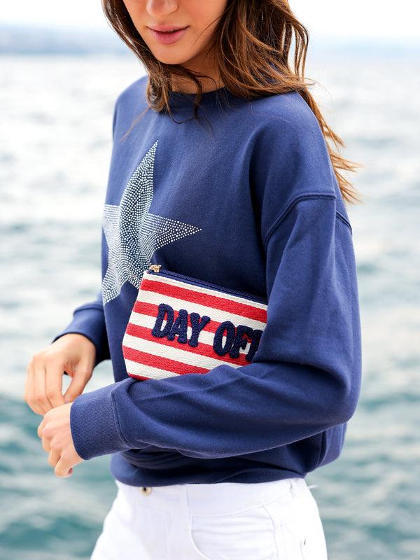 Shiraleah Shiraleah Morgan "Day Off" Small Zip Pouch Red