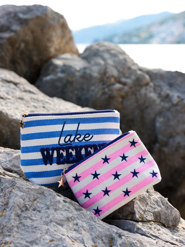 Shiraleah Shiraleah Morgan Stars Small Zip Pouch Pink