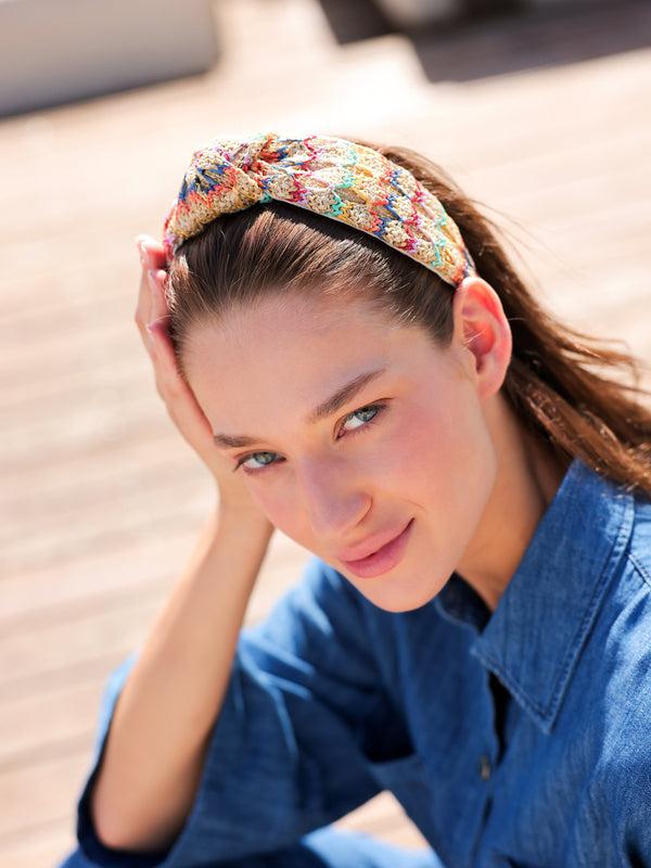 Shiraleah Shiraleah Paper Straw Knotted Headband Multi
