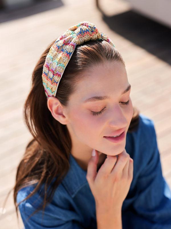 shiraleah Shiraleah Paper Straw Knotted Headband Multi