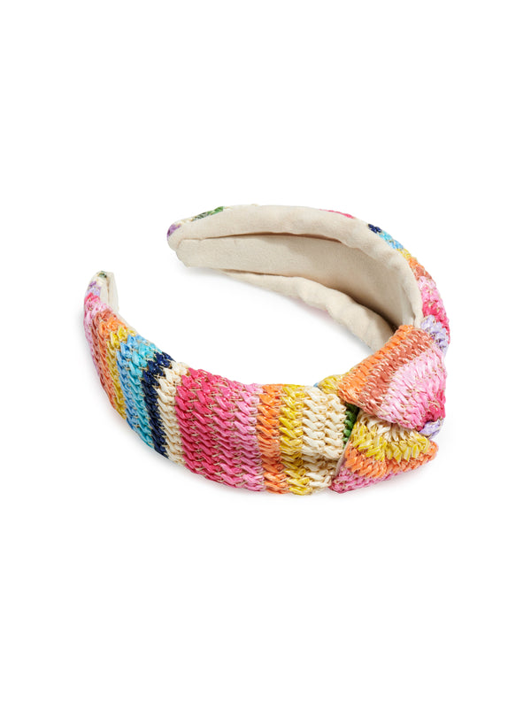 Shiraleah Shiraleah Rainbow Stripe Knotted Headband Multi