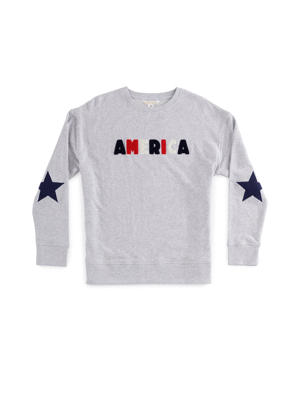 Shiraleah Shiraleah "America" Sweatshirt Grey
