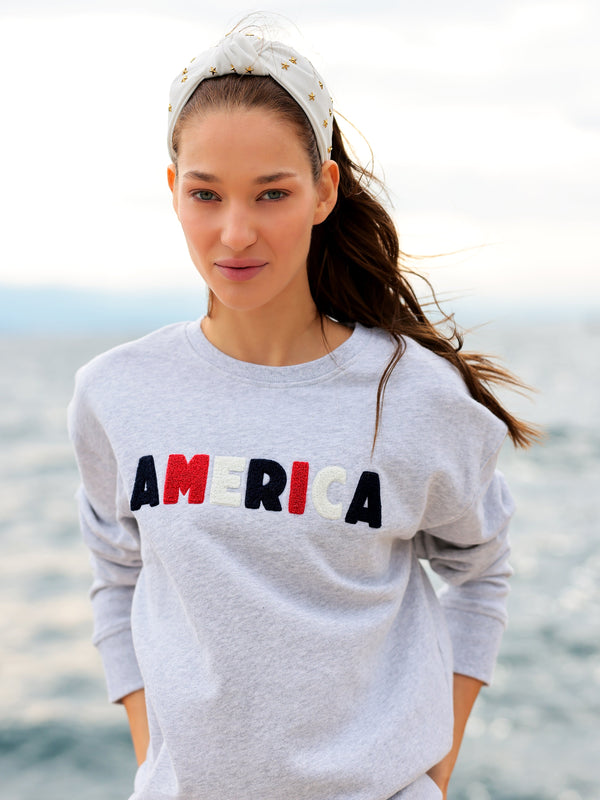 shiraleah Shiraleah "America" Sweatshirt Grey