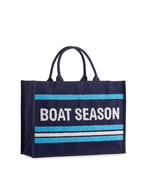 Shiraleah Shiraleah "Boat Season" Beach Bag Navy