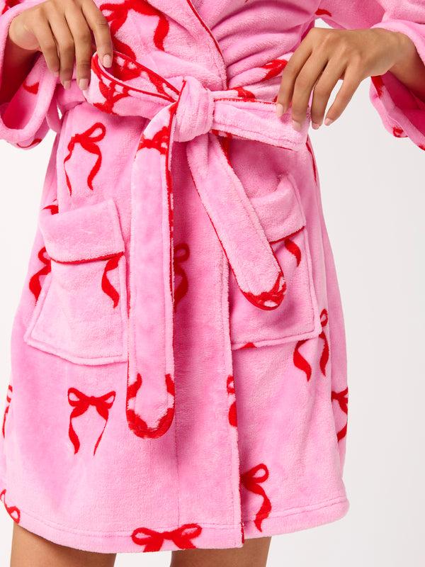 Shiraleah Shiraleah Bow Robe Pink