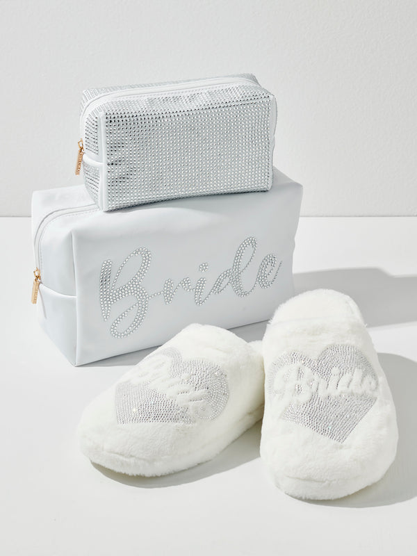 Shiraleah Shiraleah "Bride" Heart Slippers Ivory