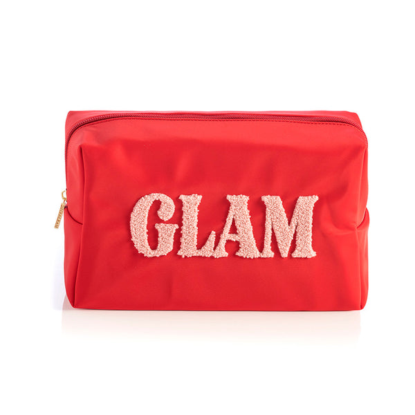 Shiraleah Shiraleah Cara "Glam" Cosmetic Pouch Red