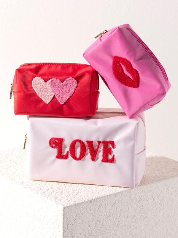 Shiraleah Shiraleah Cara "Love" Cosmetic Pouch Blush
