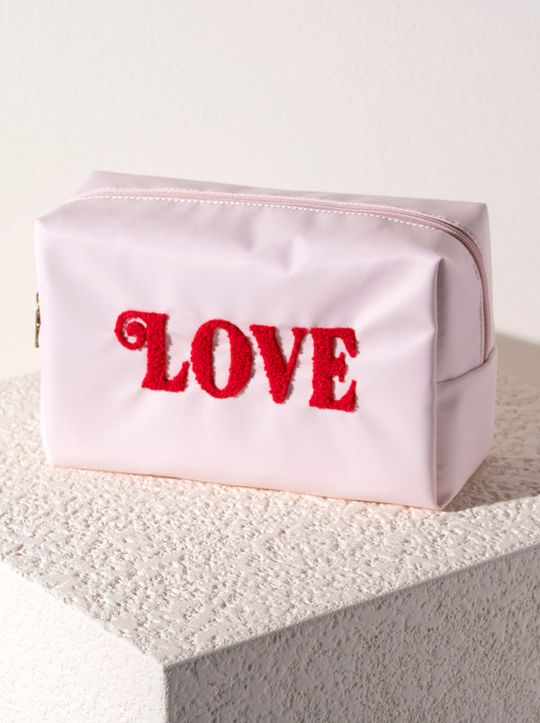 shiraleah Shiraleah Cara "Love" Cosmetic Pouch Blush