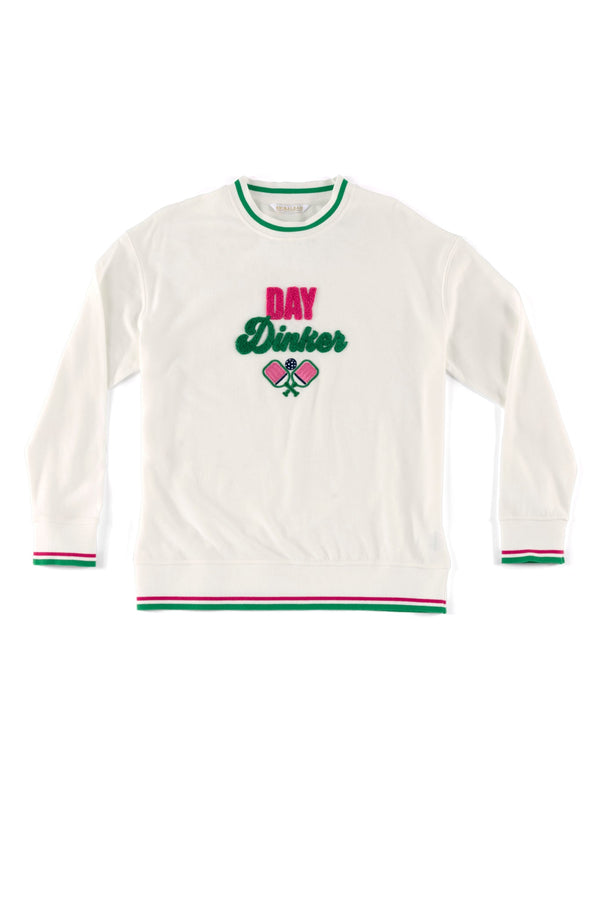 Shiraleah Shiraleah "Day Dinker" Sweatshirt White