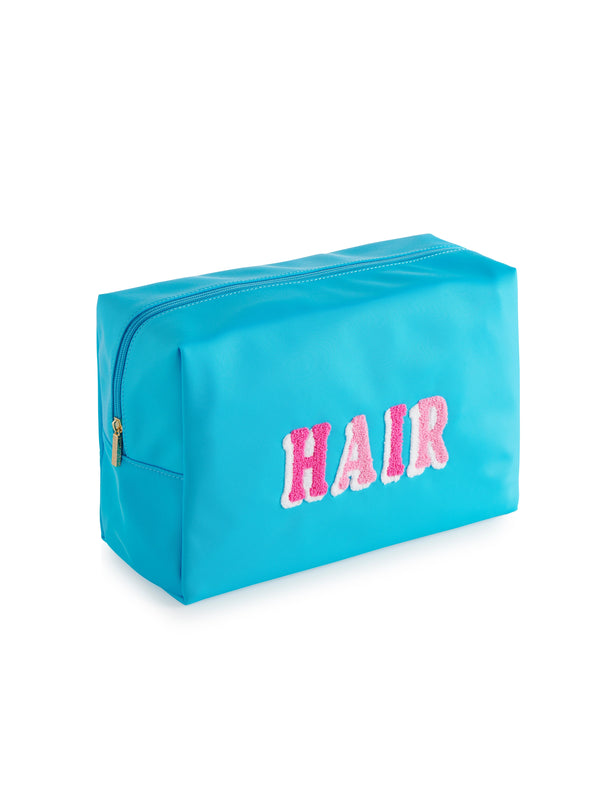 Shiraleah Shiraleah "Hair" Oversized Zip Pouch Azure