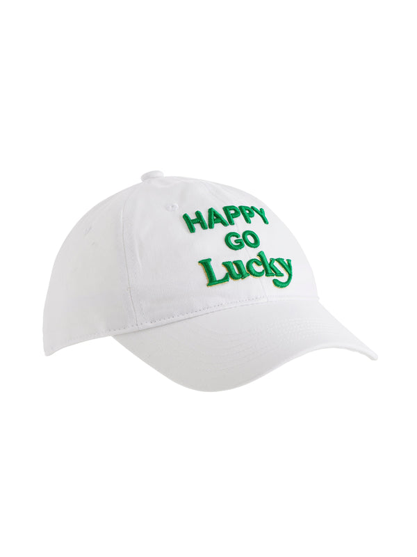 Shiraleah Shiraleah "Happy Go Lucky" Ball Cap White