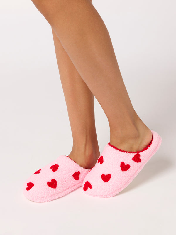 Shiraleah Shiraleah Hearts Slippers Blush