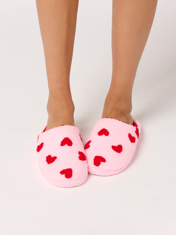 shiraleah Shiraleah Hearts Slippers Blush