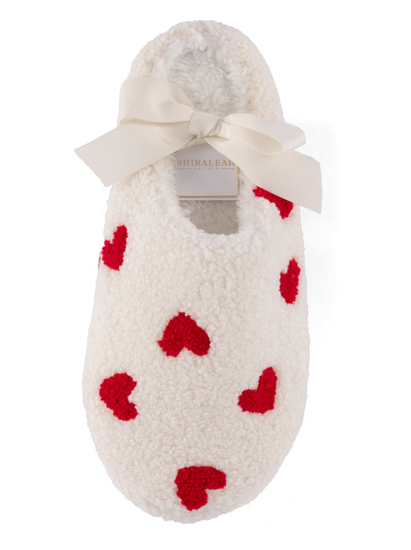 Shiraleah Shiraleah Hearts Slippers Ivory