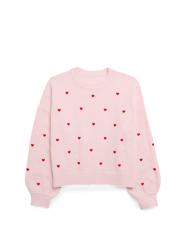 Shiraleah Shiraleah Hearts Sweater Blush