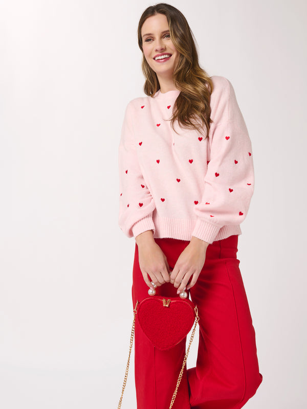 Shiraleah Shiraleah Hearts Sweater Blush