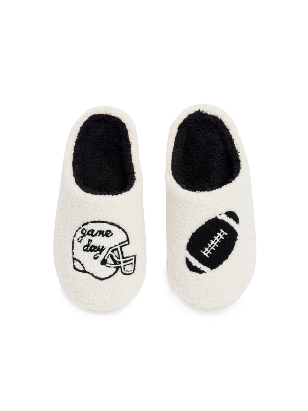 Shiraleah Shiraleah Helmet "Game Day" Slippers White
