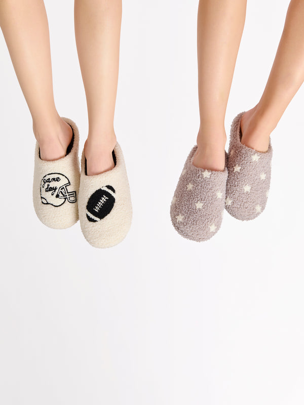 Shiraleah Shiraleah Helmet "Game Day" Slippers White