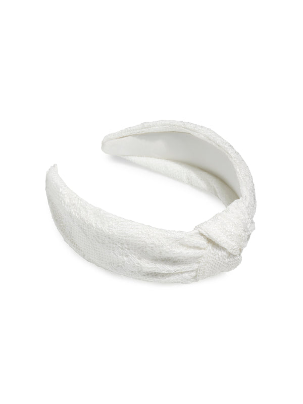 Shiraleah Shiraleah Lacey Knotted Headband White