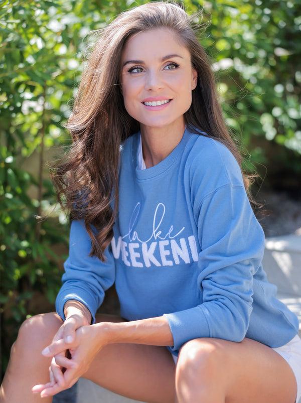 Shiraleah Shiraleah "Lake Weekend" Sweatshirt Blue