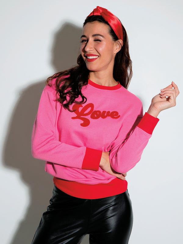 Shiraleah Shiraleah "Love" Sweatshirt Pink