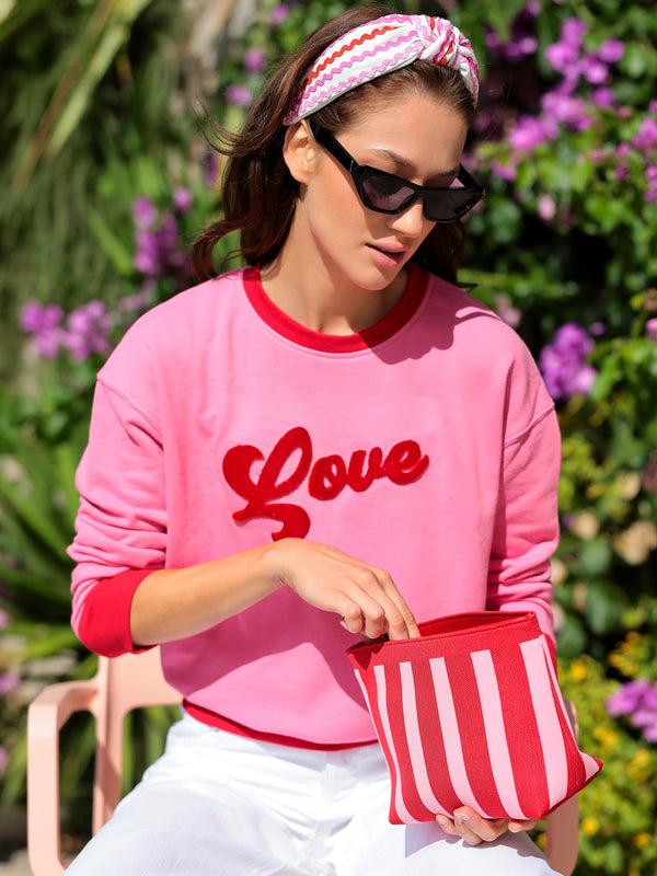 shiraleah Shiraleah "Love" Sweatshirt Pink