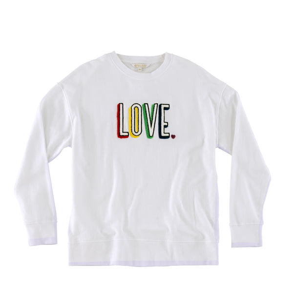 Shiraleah Shiraleah "Love" Sweatshirt White