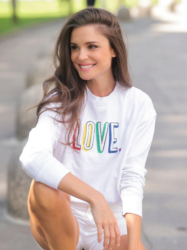 shiraleah Shiraleah "Love" Sweatshirt White