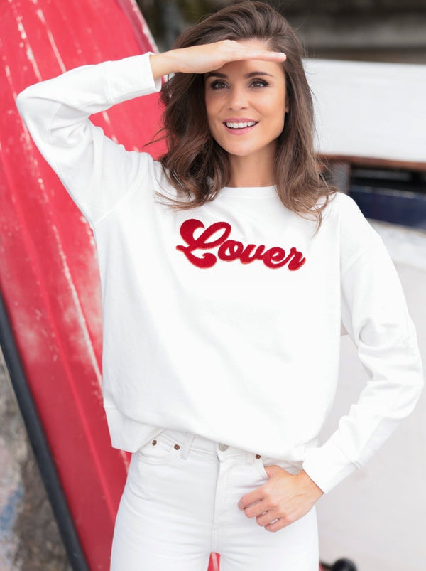 shiraleah Shiraleah "Lover" Sweatshirt White