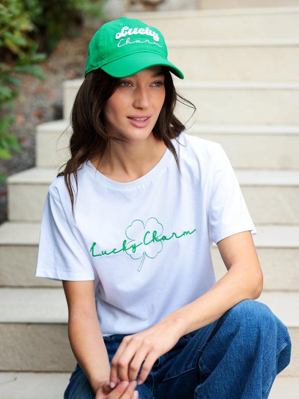 Shiraleah Shiraleah "Lucky Charm" T-Shirt White