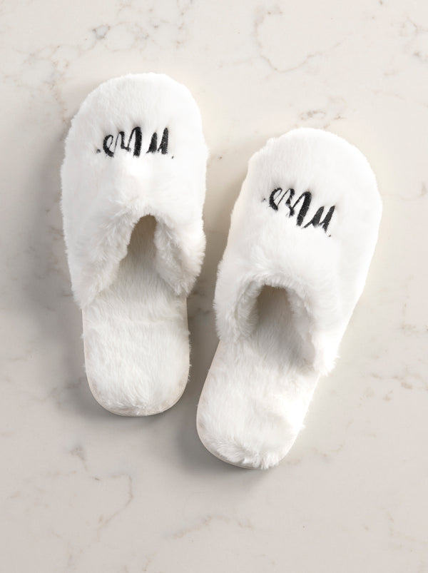 Shiraleah Shiraleah "Mrs" Bridal Slippers Ivory