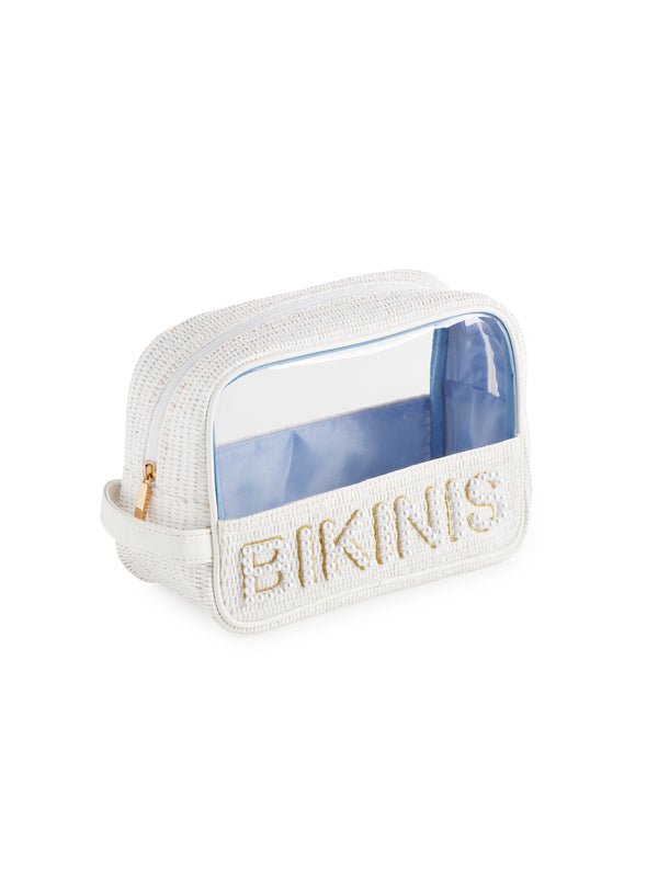 Shiraleah Shiraleah Pearl "Bikinis" Zip Pouch White