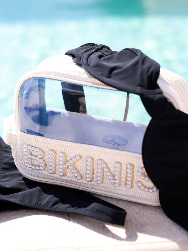 Shiraleah Shiraleah Pearl "Bikinis" Zip Pouch White