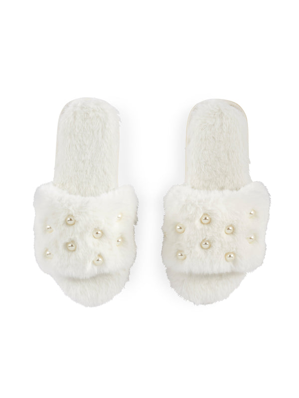 Shiraleah Shiraleah Pearl Slippers Ivory