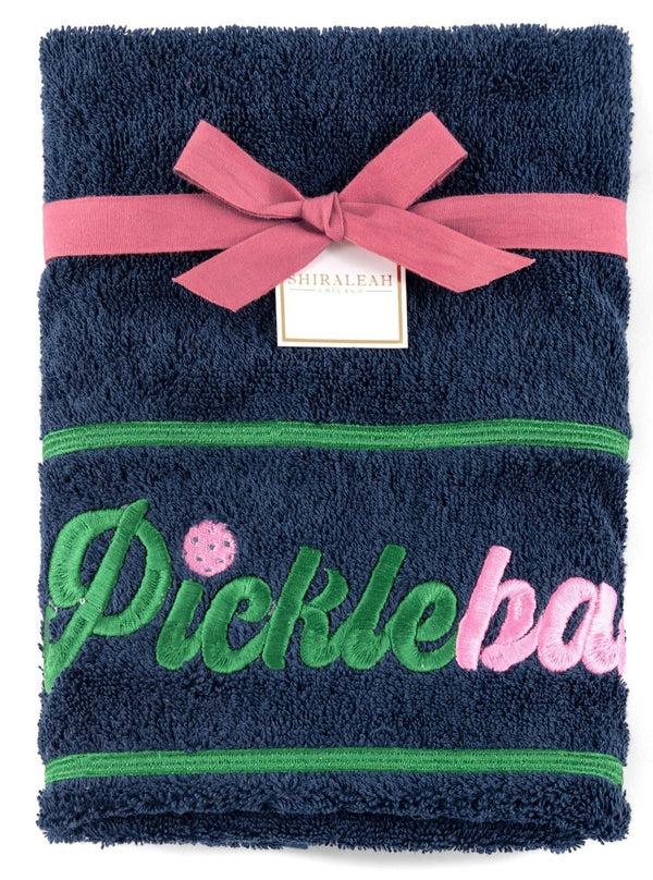 Shiraleah Shiraleah "Pickleballer" Hand Towel Navy