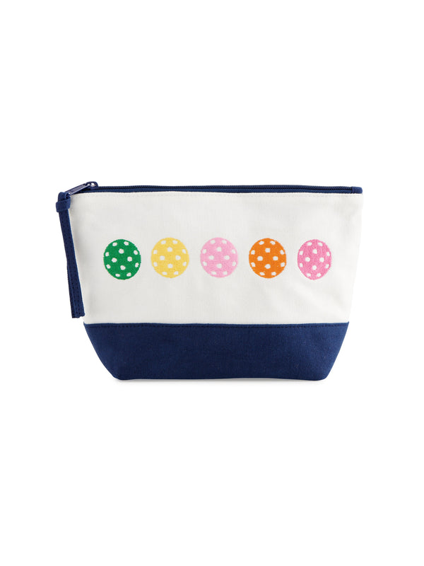 Shiraleah Shiraleah Pickleballs Zip Pouch Ivory