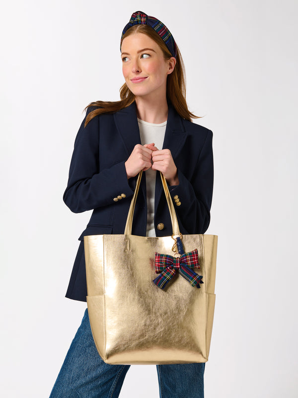 Shiraleah Shiraleah Plaid Bow Bag Charm/Key Ring