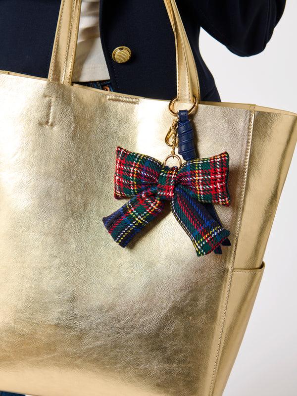 shiraleah Shiraleah Plaid Bow Bag Charm/Key Ring