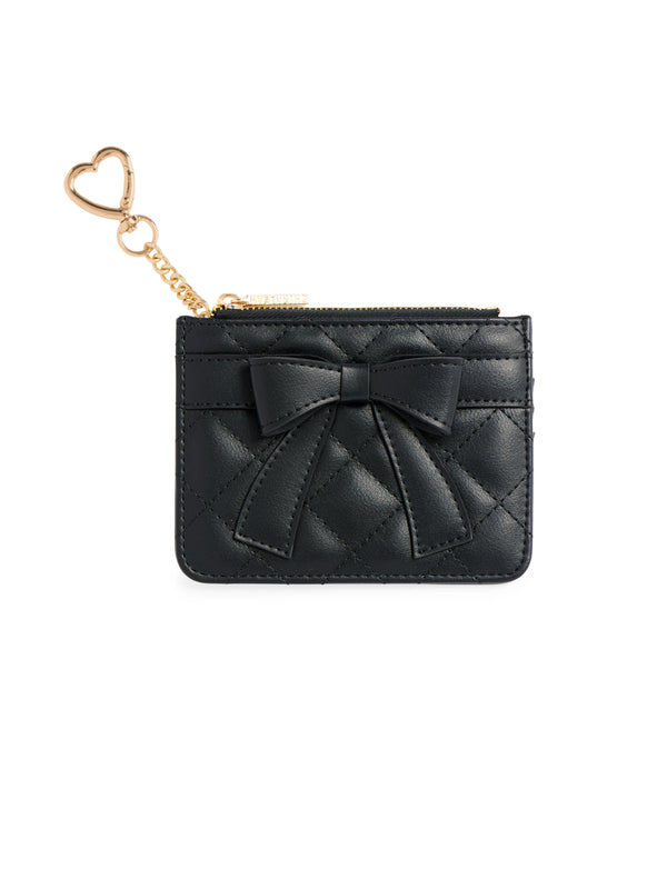 Shiraleah Shiraleah Quilted Bow Card Case