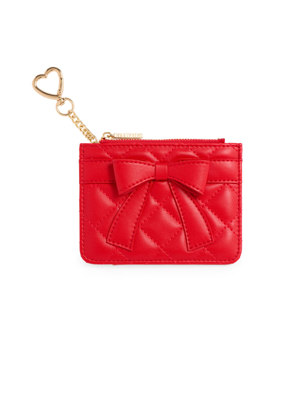 shiraleah Shiraleah Quilted Bow Card Case
