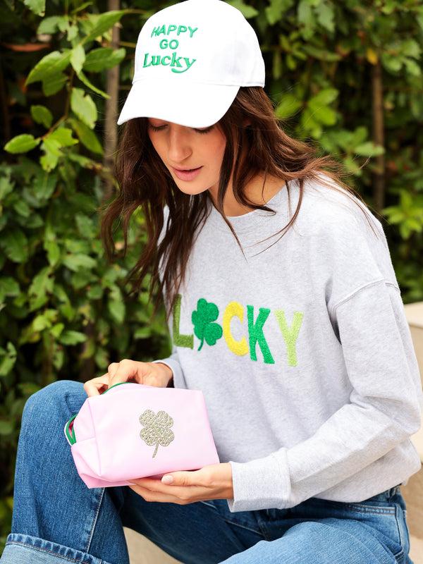 Shiraleah Shiraleah Shamrock Small Zip Pouch Pink