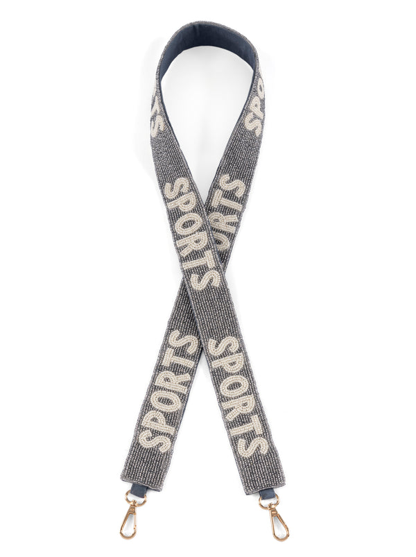 Shiraleah Shiraleah "Sports" Beaded Bag Strap Silver