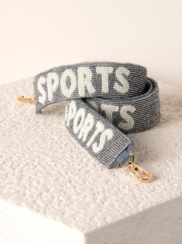 shiraleah Shiraleah "Sports" Beaded Bag Strap Silver