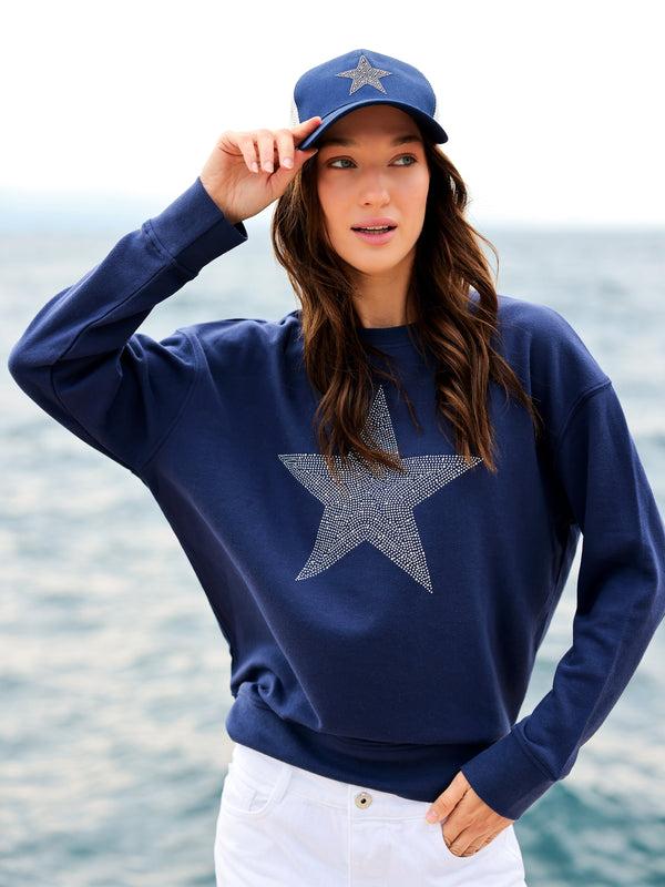 shiraleah Shiraleah Star Sweatshirt Navy
