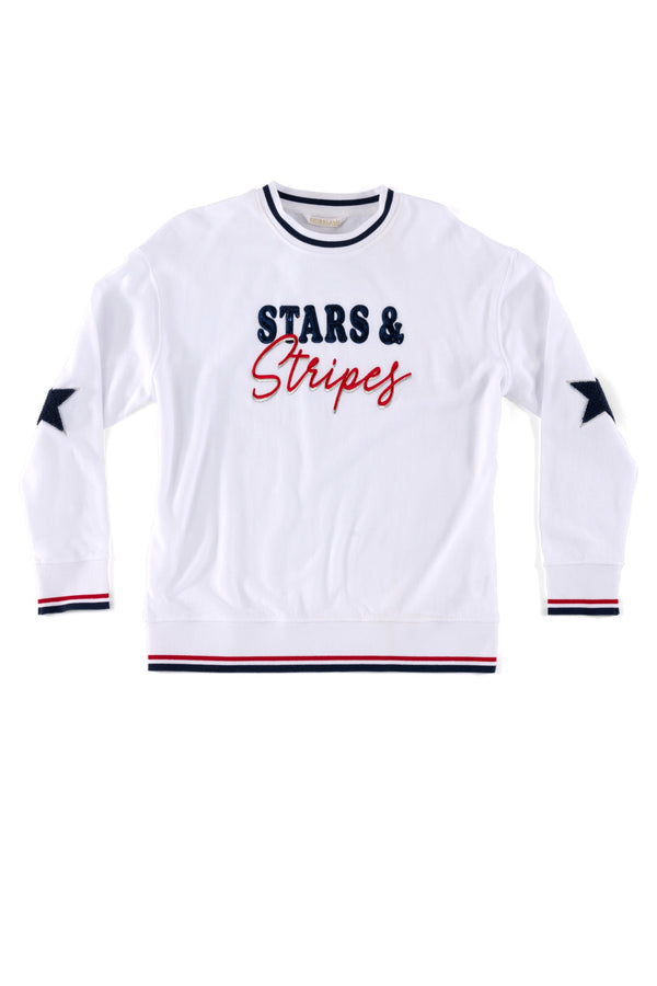 Shiraleah Shiraleah "Stars & Stripes" Sweatshirt White