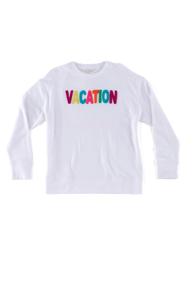 Shiraleah Shiraleah "Vacation" Sweatshirt White