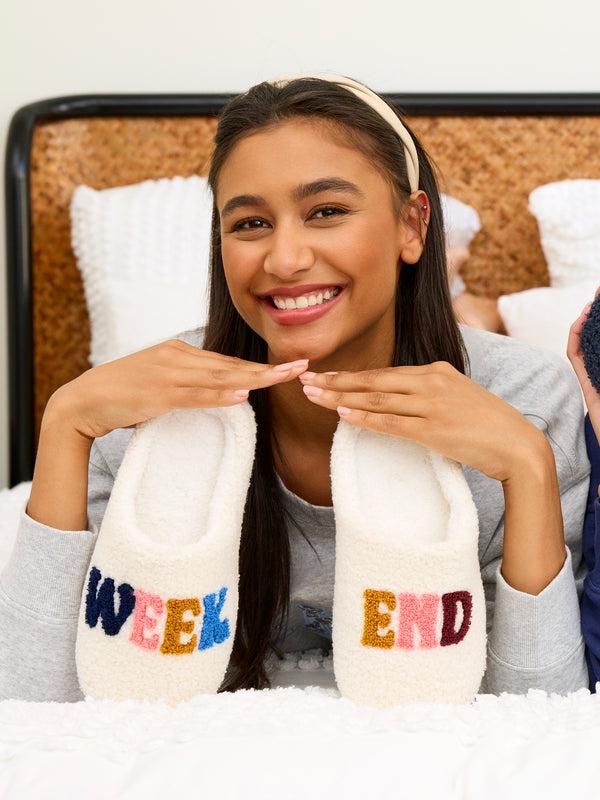 Shiraleah Shiraleah "Weekend" Slippers Ivory